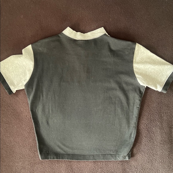 Y.M.L.A Vintage 90’s Rare Club Wear Form Fitted Cropped Sleeves/Body Zip Neck - Picture 8 of 10